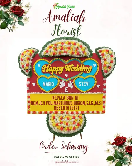 Papan Bunga Pernikahan Telagamulya